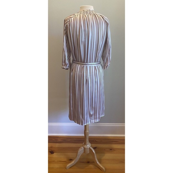 Tucker The Classic Knee Length Dress Satin Stripe In Charmeuse 100% Silk S NWT - Picture 4 of 9